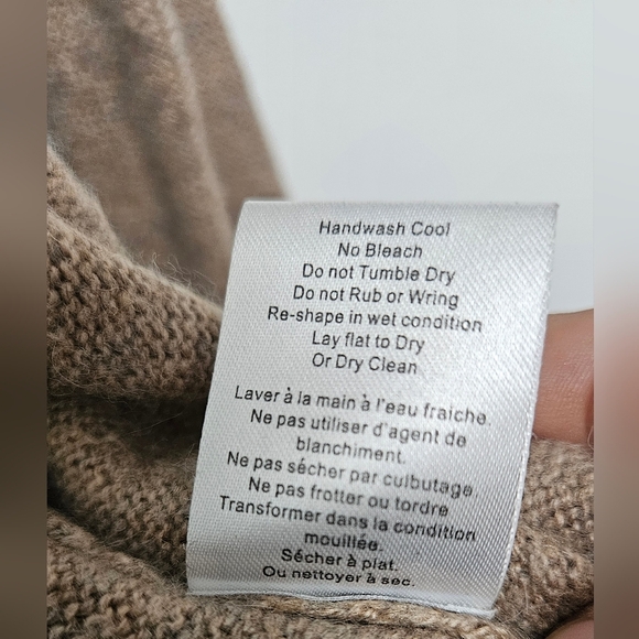 Talula Aritzia Lenox Cashmere blend XxS Beige Open Pocket Cardigan Sweater - Picture 8 of 10